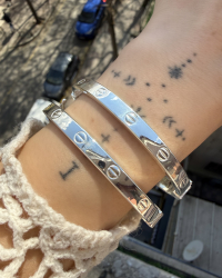 Aura Kelepçe Gümüş Bileklik