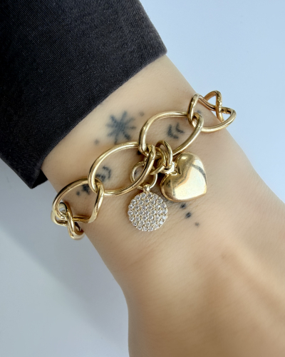 Charm Gold Gümüş Bileklik