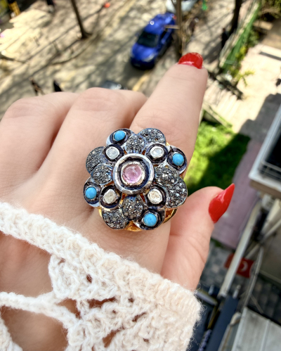 Rosetta Elmas Tasarım Yüzük