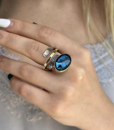 Okyanus Sedefi Tasarım Yüzük