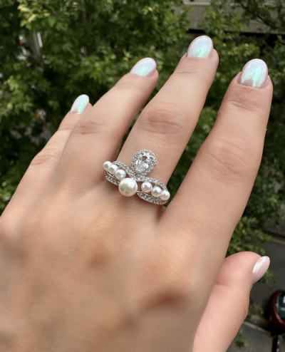 Perla İnci Gümüş Yüzük