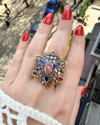 Star Doğal Elmas Tasarım Yüzük